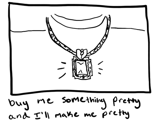 drawing of a necklace