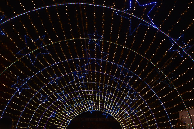 christmas light tunnel